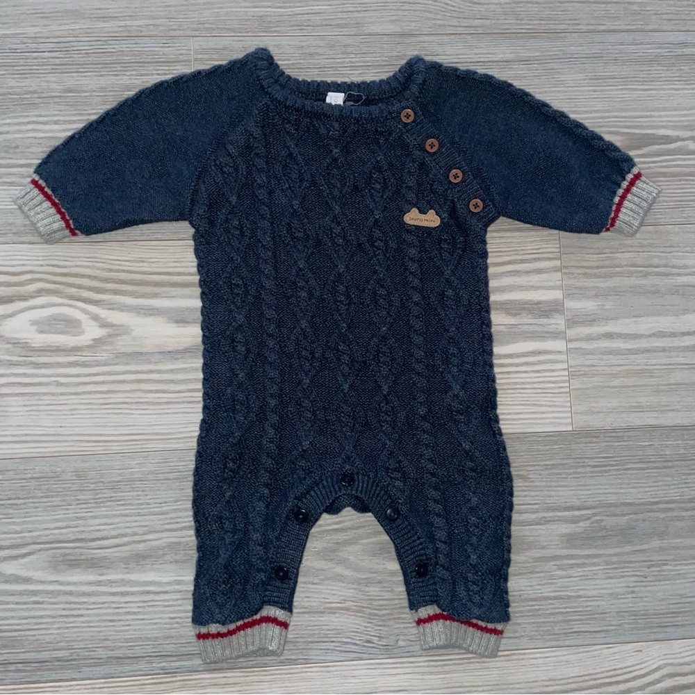 Souris Mini 0-3 Month Unisex Baby One-Piece Outfit
